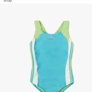 Speedo Blue and Green One Piece Racerback Swimsuit